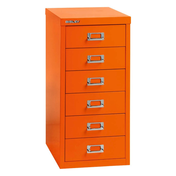 5020073826661 - Schubladenschrank MultiDrawer? 29er Serie L296103 Stahl 6 Schubladen (Vollauszug) A4 278 x 59 x 38 cm orange