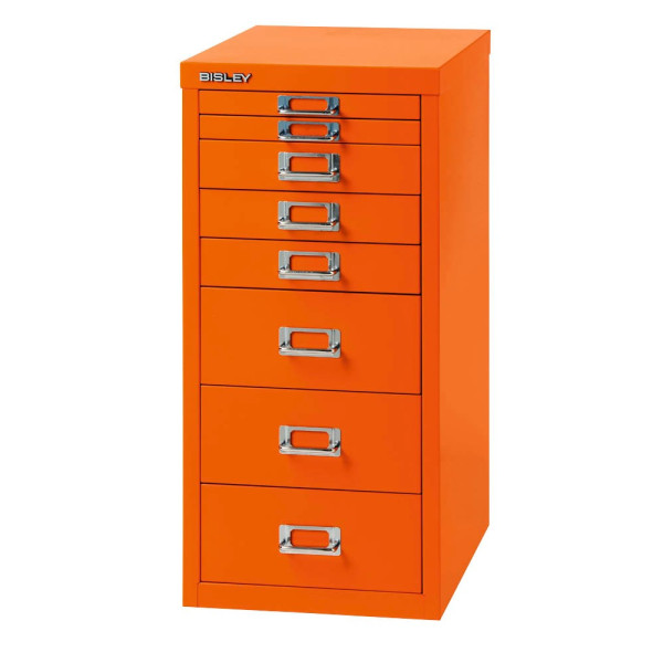 5020073826692 - Schubladenschrank MultiDrawer? 29er Serie L298103 Stahl 8 Schubladen (Vollauszug) A4 278 x 59 x 38 cm orange