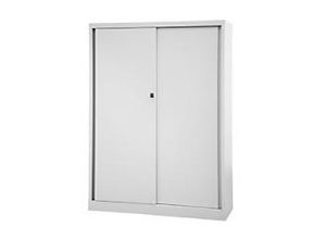 5020073859713 - Schiebetürenschrank ECO 3 Fachböden 4 OH Farbe lichtgrau H 1637 x B 1200 x T 430 mm