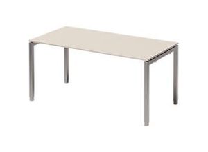 5020073993455 - BISLEY Cito höhenverstellbarer Schreibtisch grauweiß silber rechteckig 4-Fuß-Gestell silber 1600 x 800 cm