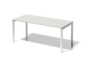 5020073993653 - BISLEY Cito Schreibtisch grauweiß verkehrsweiß rechteckig 4-Fuß-Gestell weiß 1800 x 800 cm