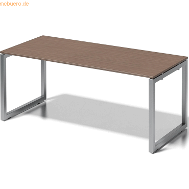 5020073993806 - BISLEY Schreibtisch CITO O-Gestell HxBxT 740 x 1800 x 800 mm Gestell silber Platte Nussbaum