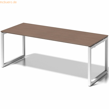 5020073998368 - BISLEY Schreibtisch CITO O-Gestell HxBxT 740 x 2000 x 800 mm Gestell weiß Platte Nussbaum