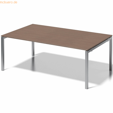 5020073998641 - BISLEY Schreibtisch CITO U-Gestell HxBxT 740 x 2000 x 1200 mm Gestell silber Platte Nussbaum