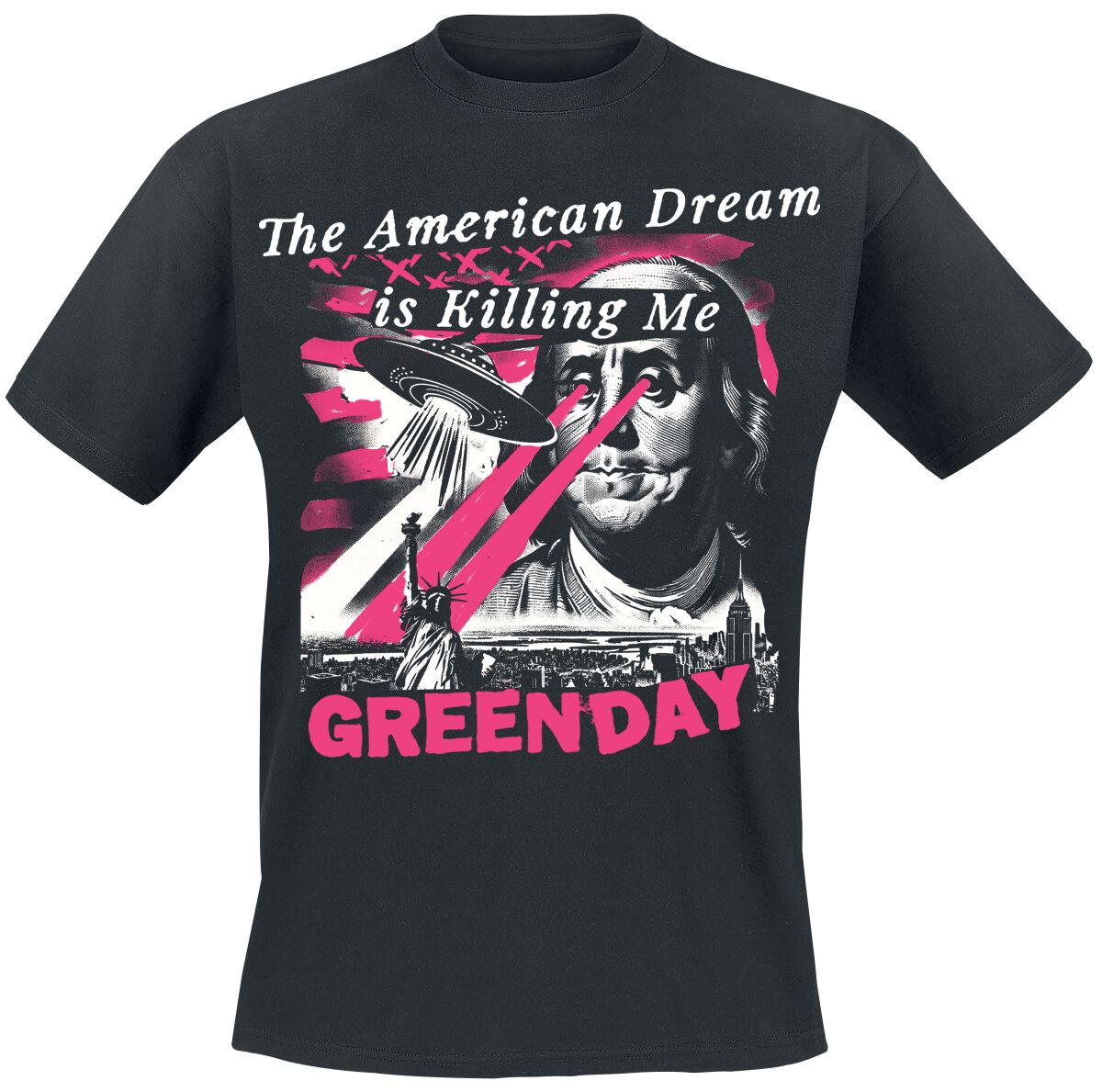 5021732137463 - Green Day American Dream Abduction T-Shirt schwarz in S