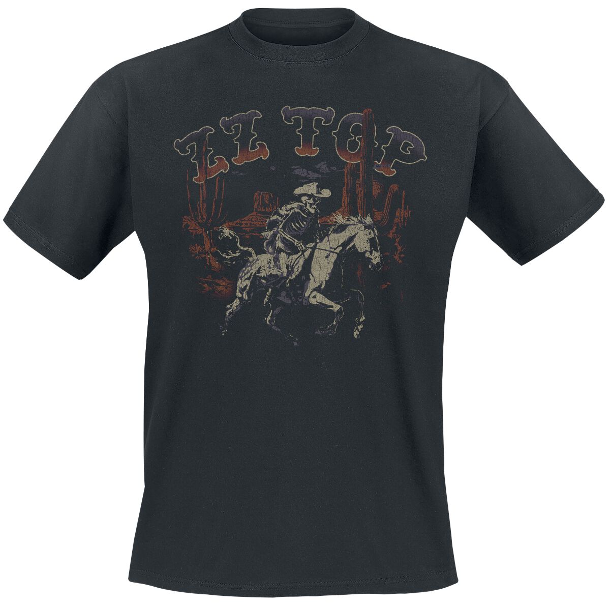 5021732306487 - Skeleton Cowboy T-Shirt schwarz in S