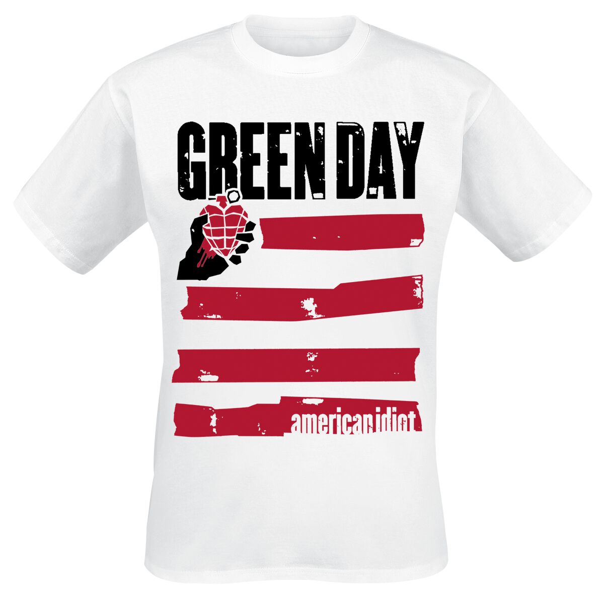 5021732308351 - Green Day Idiot Flag T-Shirt weiß in S