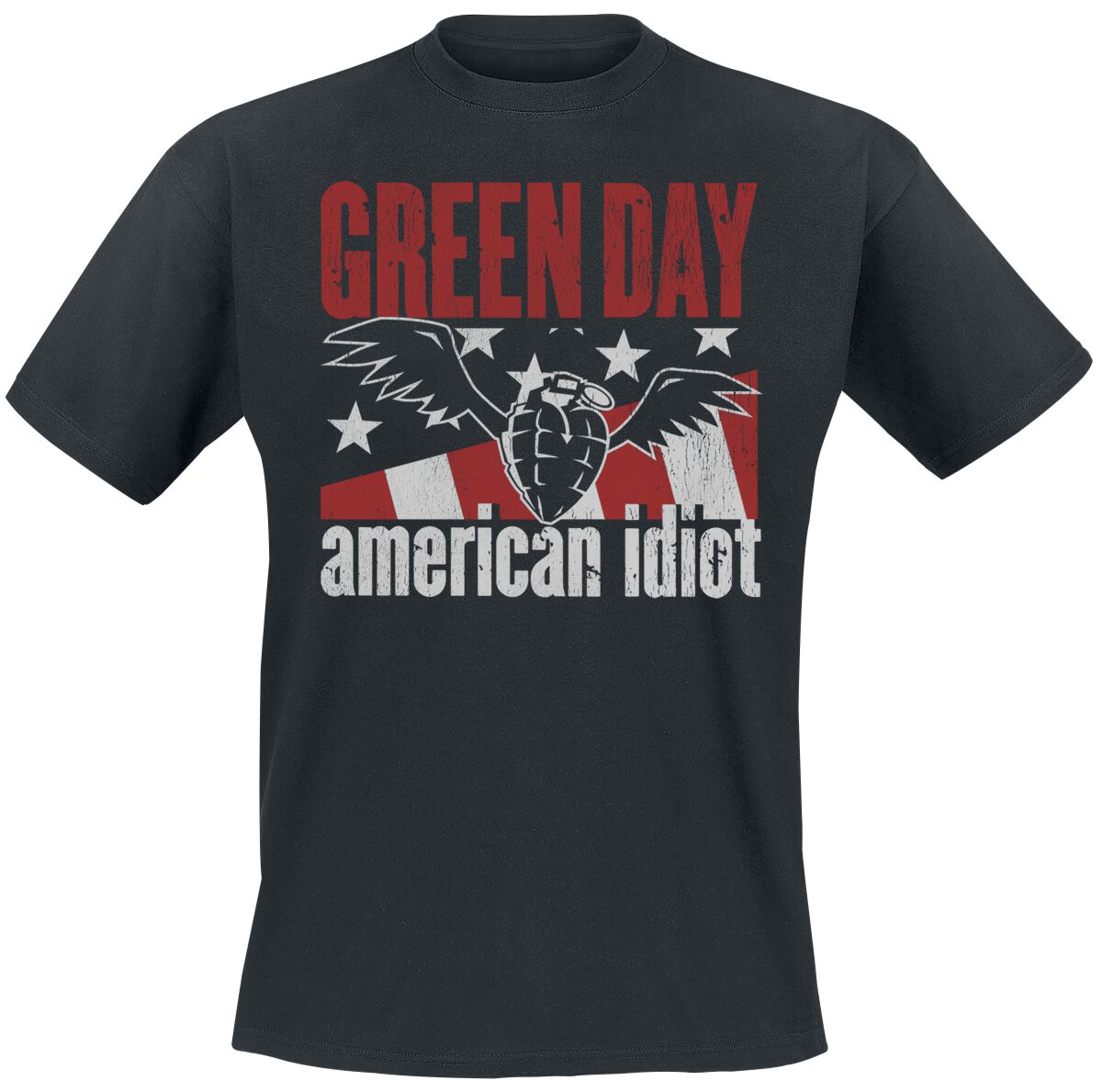 5021732308405 - Green Day Flying Grenade T-Shirt schwarz in S