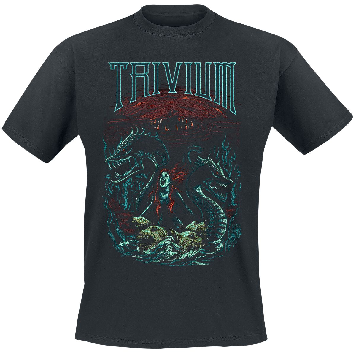 5021732311559 - Dragon Mermaid T-Shirt schwarz in XL