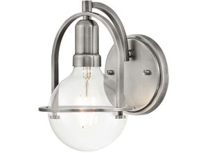 5024005000259 - Lighting QN-SOMERSET1-C-BN quintiesse Wandleuchte Somerset E27 1x40W Stahl Nickel gebürstet H233cm B158cm dimmbar - Elstead