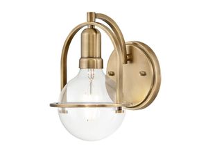 5024005000266 - Lighting QN-SOMERSET1-C-HB quintiesse Wandleuchte Somerset E27 1x40W Stahl Messing H233cm B158cm dimmbar - Elstead