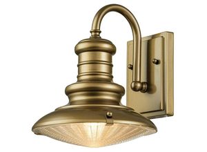 5024005003694 - FE-REDDING2-S-PDB Wandleuchte redding station E27 1x60W IP44 Aluminium Bronze bemalt Glas H246cm B229cm dimmbar - Feiss