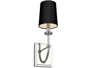 5024005004240 - Elstead - Lighting QN-FELIXSTOWE1-A quintiesse Wandleuchte Felixstowe 1 x 3W led G9 IP44 3000K Chrom poliert Kunstseide schwarz H406cm B12cm