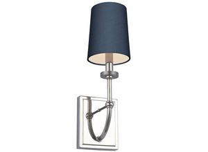 5024005004257 - Elstead - Lighting QN-FELIXSTOWE1-B quintiesse Wandleuchte Felixstowe 1 x 3W led G9 IP44 3000K Chrom poliert Kunstseide Breton blau H406cm B12cm