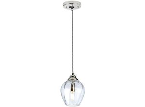 5024005004738 - Elstead - Lighting tiber-p-clear Hängeleuchte Tiber E27 40W Stahl Glas Nickel poliert H337cm-2192cm Ø175cm dimmbar höhenverstellbar