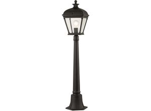 5024005005117 - Lighting BAYVIEW-4M-BK Wegeleuchte Bayview E27 40W IP44 Aluminium Glas klar schwarz B18cm Ø18cm - Elstead