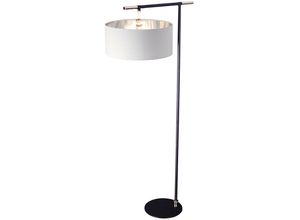 5024005011552 - Elstead - Lighting balance-fl-bkpn Stehleuchte balance E27 1x60W Stahl schwarzer polierter Nickel Acryl Polycotton weiß silber L677cm H1616cm