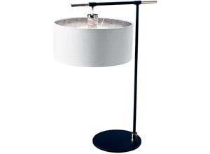 5024005011569 - Elstead - Lighting balance-tl-bkpn Tischleuchte balance E27 1x60W Stahl schwarzer polierter Nickel Acryl Polycotton weiß silber L469cm H656cm