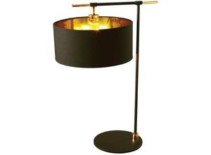 5024005011576 - Elstead - Lighting balance-tl-bkpb Tischleuchte balance E27 1x60W Stahl schwarzes poliertes Messing Polycotton mit schwarz gold L469cm H656cm