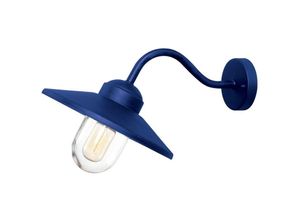 5024005012030 - Elstead - Lighting klampenborg-nvb Wandleuchte klampenborg 1xE27 60W IP44 Edelstahl Marineblau Glas klar H255cm B275cm dimmbar