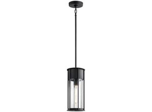 5024005012214 - Kl-camillo-p-tbk Hängeleuchte camillo 1xE27 60W IP44 Aluminium schwarz strukturiert Glas klar mit Luftblasen H495-1408cm Ø152cm dimmbar