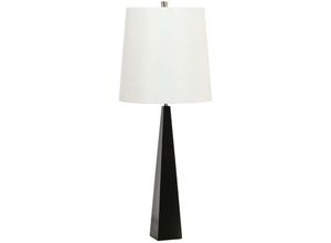 5024005019671 - Elstead Lighting ASCENT-TL-BLK-W Tischleuchte ASCENT E27 1x60W Stahl schwarz Kunstseide weiß L30cm H79cm B30cm Ø30cm mit Schalter