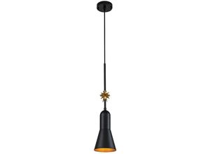 5024005019961 - Elstead - Lighting etoile-p-s-mb Hängeleuchte etoile E27 1x60W Stahl Harz Blattgold mattschwarz H1511cm Ø133cm dimmbar