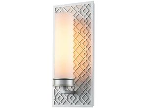 5024005020042 - Lighting ZIGGY1-LS Badezimmerleuchte Wandleuchte ziggy E27 1x40W IP44 Stahl Silber lackiert Glas H343cm B152cm dimmbar - Elstead