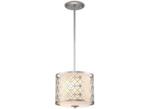 5024005020066 - Lighting ZIGGY-1P-S-LS Hängeleuchte ziggy E27 1x40W Stahl Silber lackiert Glas H1175cm Ø254cm dimmbar - Elstead