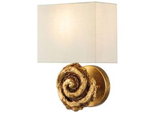 5024005020165 - FB-SWIRL-1L-G Wandleuchte swirl E27 1x60W Stahl Harz Blattgold Leinen H318cm B229cm dimmbar - Flambeau