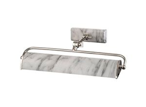 5024005169246 - Lighting winchfield-plm-pn-wm Bilderleuchte winchfield 2xE14 40W Stahl Nickel poliert & weißer Marmor-Effekt H127cm B445cm dimmbar - Elstead