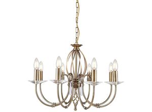 5024005205500 - Lighting AG8-AGED-BRASS Kronleuchter Aegean 8xE14 H46 Ø65 - Elstead