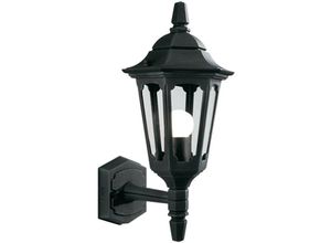 5024005208105 - Elstead Lighting PRM1-BLACK Wandleuchte Parish 1xE27 100W Druckguss-Aluminium schwarz Glas H39cm B18cm IP44 dimmbar