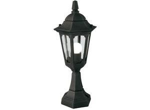 5024005208204 - Lighting PRM4-BLACK Sockelleuchte Parish 1xE27 Schwarz H45cm Ø18cm IP44 - Elstead