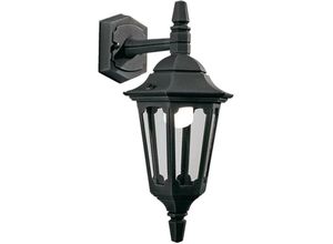 5024005208402 - Lighting PRM2-BLACK Wandleuchte Parish 1xE27 100W Druckguss-Aluminium schwarz Glas H39cm B18cm IP44 dimmbar - Elstead