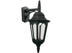 5024005208501 - Elstead Lighting PR2-BLACK Wandleuchte Parish 1xE27 100W Druckguss-Aluminium schwarz Glas H48cm B23cm IP44 dimmbar