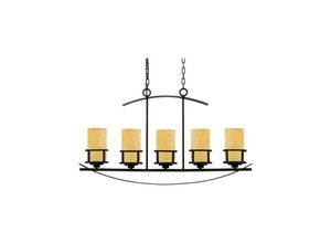 5024005209119 - Quoizel QZ-KYLE5-ISLE Hängeleuchte Kyle 5xE27 100W Schmiedeeisen Kaiser Bronze Onyx H66-1879cm Ø1016cm dimmbar höhenverstellbar