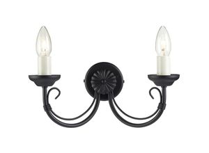 5024005214007 - Lighting CH2-BLACK Wandleuchte Chartwell 2xE14 60W Stahl schwarz H10cm B34cm dimmbar - Elstead