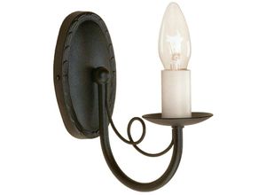 5024005214304 - Lighting MN1-BLACK Wandleuchte Minster 1xE14 60W Stahl schwarz H19cm B85cm dimmbar - Elstead