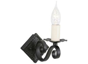 5024005214502 - Lighting RY1A-BLACK Wandleuchte Rectory 1xE14 60W Schmiedeeisen schwarz H11cm B11cm dimmbar - Elstead