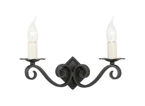 5024005214601 - Rectory - 2 Light Indoor Candle Wandleuchte Schwarz E14 - Elstead