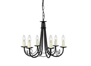 5024005224006 - Elstead - Lighting MN6-BLACK Kronleuchter Minster 6xE14 H42 Ø48