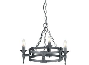 5024005225300 - Elstead - Lighting SAX3-BLK-SIL Kronleuchter Saxon 3xE14 H39 Ø52