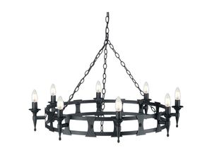 5024005225607 - Elstead Lighting SAX8-BLK Kronleuchter Saxon 8xE14 H585 Ø90