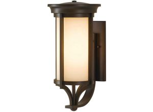 5024005227014 - FE-MERRILL1-M Wandleuchte Merrill 1xE27 100W Weichstahl heritage Bronze Glas geätzt H514cm B244cm IP44 dimmbar - Feiss