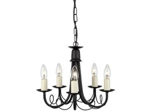 5024005229902 - Lighting MN5-BLACK Kronleuchter Minster 5xE14 H345 Ø37 - Elstead