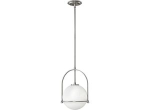 5024005231004 - Elstead - Lighting qn-somerset-p-o-bn quintiesse Hängeleuchte Somerset E27 1x40W Stahl Nickel gebürstet Glas Opal H503cm-1294cm Ø289cm dimmbar