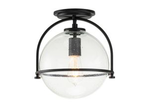 5024005231202 - Elstead Lighting QN-SOMERSET-F-C-BK QUINTIESSE Deckenleuchte Somerset E27 1x40W Stahl schwarz Glas klar H318cm Ø282cm dimmbar