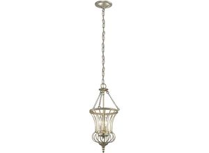 5024005231615 - Elstead - Kichler kl-calla-p-s Hängeleuchte Calla 2xE14 60W Sterling Gold H559-2388cm Ø254cm dimmbar höhenverstellbar