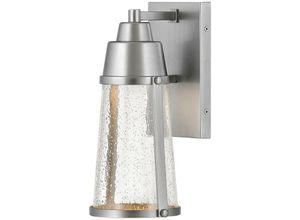 5024005232209 - Hk-miles-si Wandleuchte Miles GU10 50W IP44 witterungsbeständiger Verbundwerkstoff klar Glas Satin Nickel lackiert B153cm Ø153cm - Hinkley